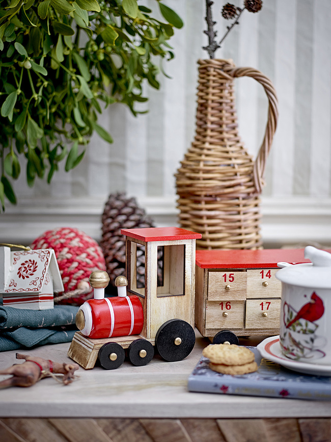 Calendario de Adviento Grunk con forma de tren, 46 cm