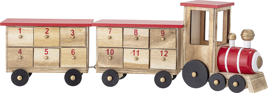 Calendario de Adviento Grunk con forma de tren, 46 cm