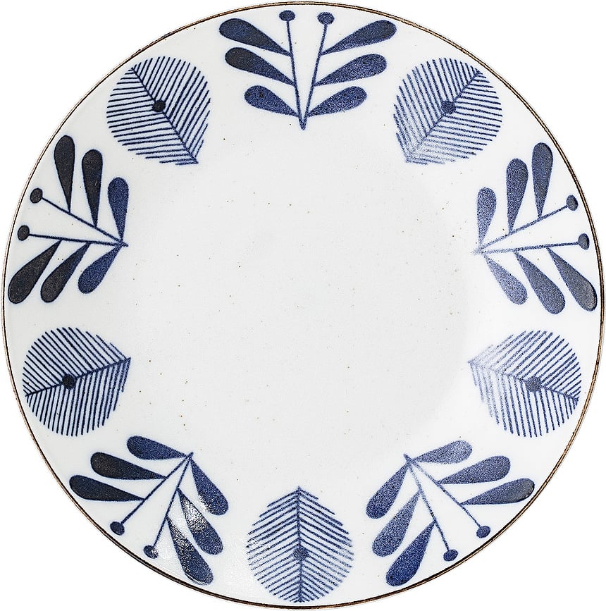 Camellia Πιάτο Βαθύ, 21,5 cm, λευκό με μπλε σχέδιο
