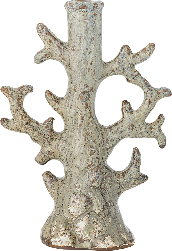 Candelabro Bridget para vela clásica, 23 cm, azul