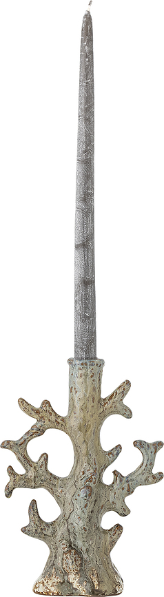 Candelabro Bridget para vela clásica, 23 cm, azul