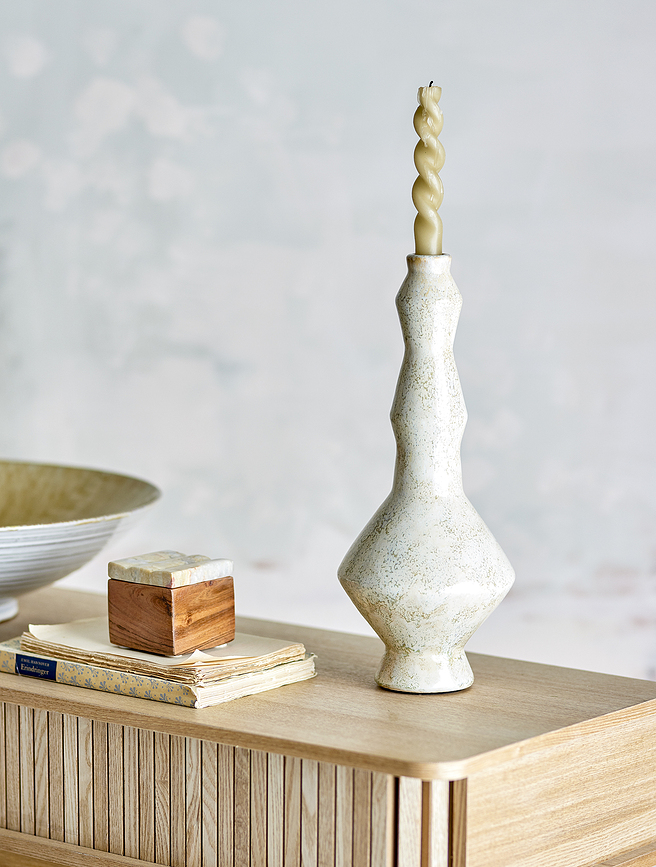 Candelabro clásico Bancroft, 33 cm, blanco