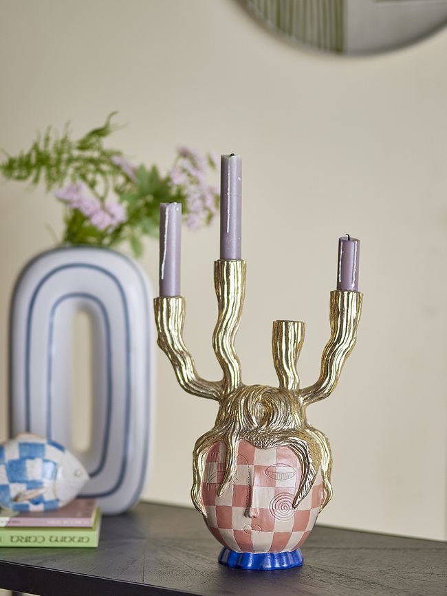 Candelabro de cuatro brazos Medusa, 32 cm, para vela clásica