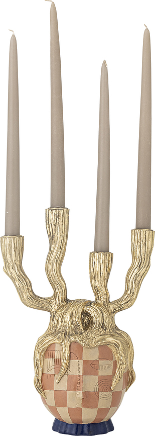 Candelabro de cuatro brazos Medusa, 32 cm, para vela clásica