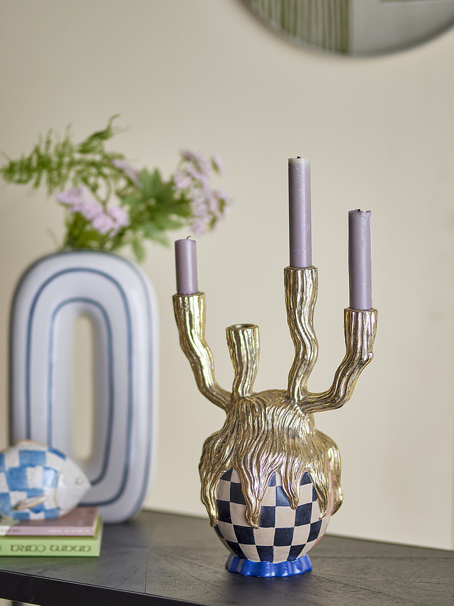 Candelabro de cuatro brazos Medusa, 32 cm, para vela clásica