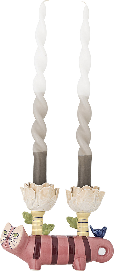 Candelabro doble Missy, para vela clásica