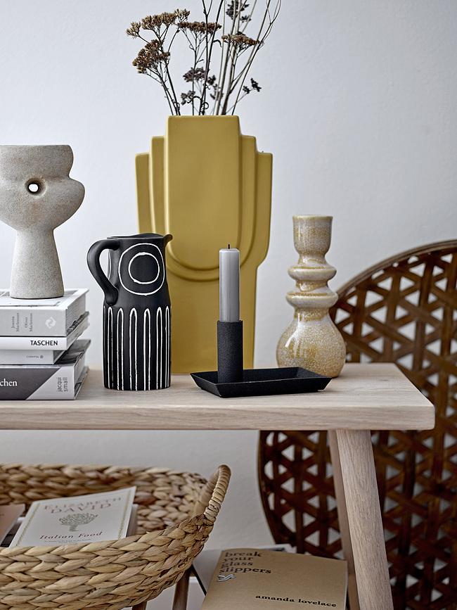 Candelabro Joha, negro, para vela clásica