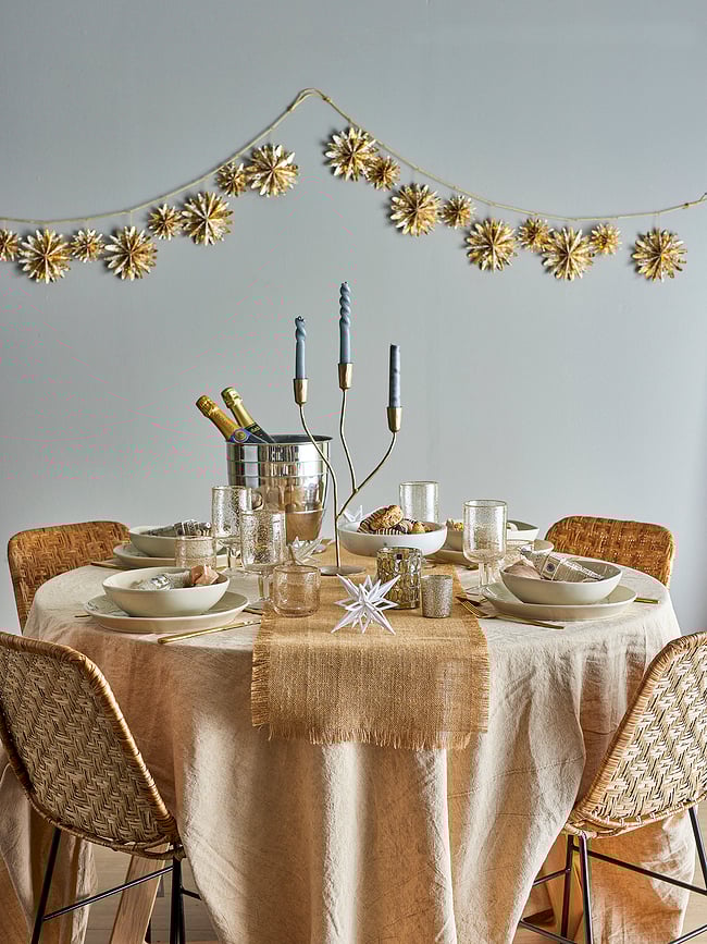 Candelabro Lorine, dorado