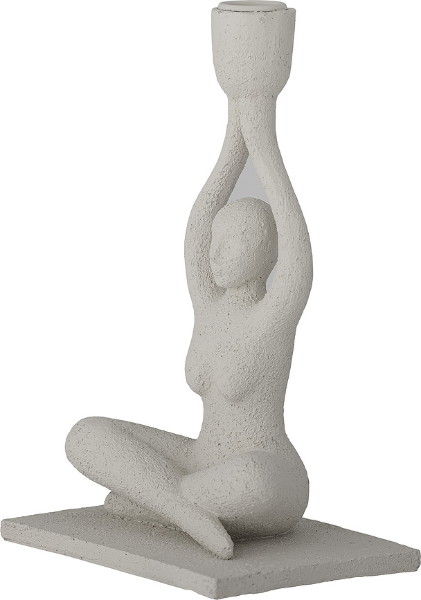 Candelabro Lucie para vela clásica, blanco