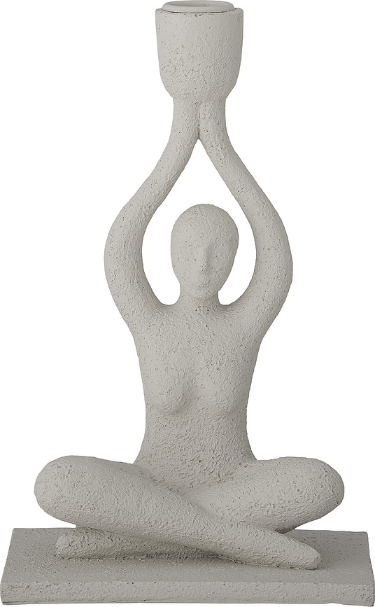 Candelabro Lucie para vela clásica, blanco