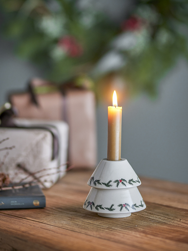 Candelabro navideño Berry, con forma de árbol de Navidad