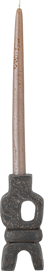 Candelabro para vela clásica Sanah, 15,5 cm, negro