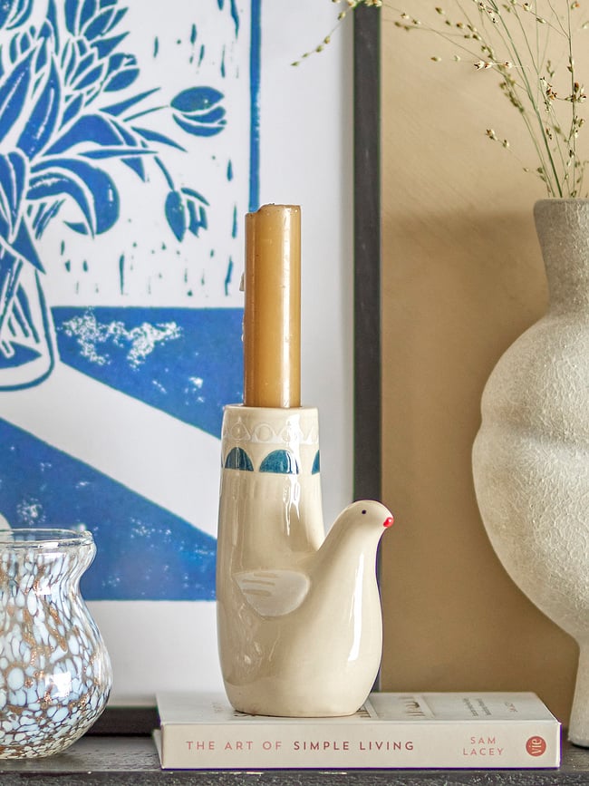 Candelabro Trudy, blanco