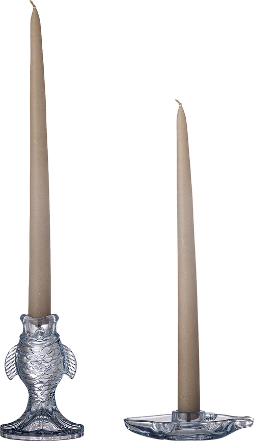 Candelabros Linley para velas clásicas, azules, 2 unidades