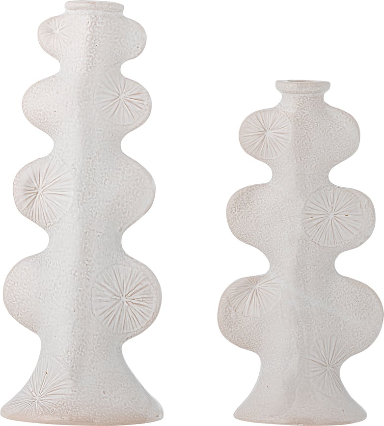 Candeleros clásicos Cason, blancos, 2 unidades