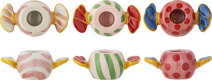 Caramella Bougeoirs pour bougies classiques, Lot de 3