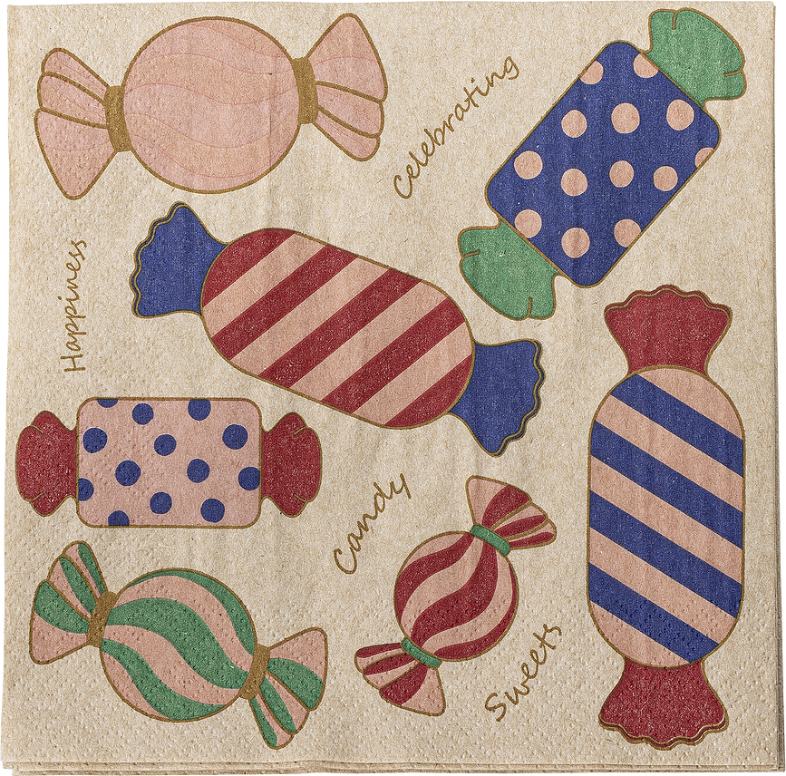 Caramella Serviettes en Papier, 33 cm, Lot de 20