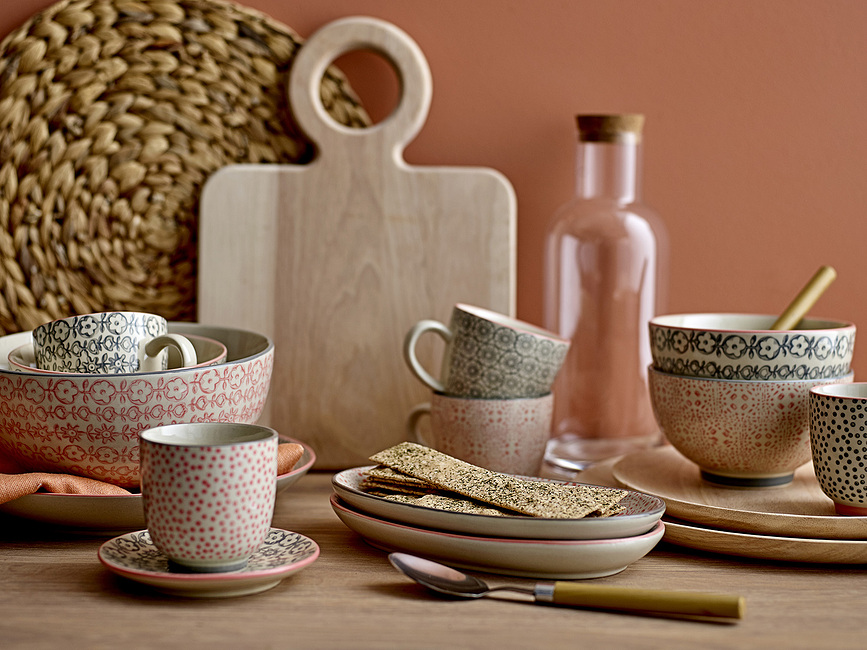 Cécile Tasses à espresso avec soucoupes, Lot de 4