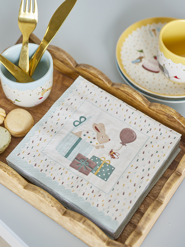 Celebrate Serviettes en Papier 33 x 33 cm, bleues, Lot de 20