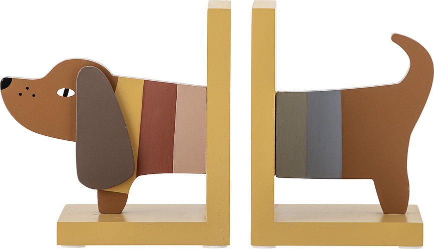 Charlie Serre-livres, motif chien, Lot de 2