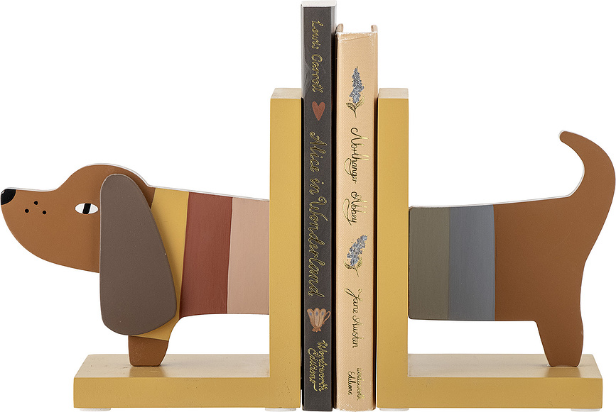 Charlie Serre-livres, motif chien, Lot de 2