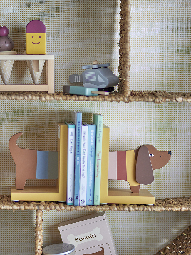 Charlie Serre-livres, motif chien, Lot de 2