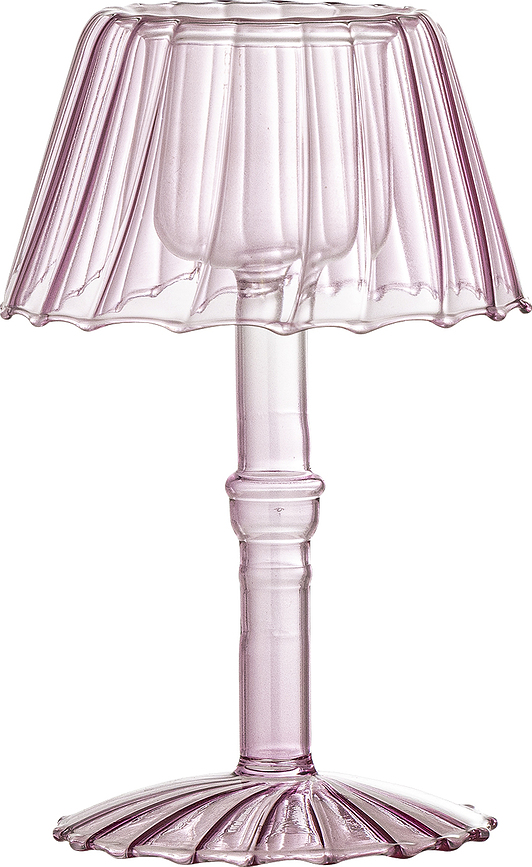 Cisco Bougeoir pour bougie chauffe-plat, 18 cm, rose