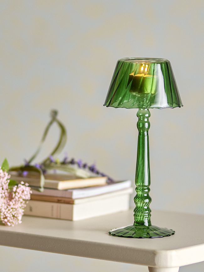 Cisco Photophore pour bougie chauffe-plat, 23,5 cm, vert