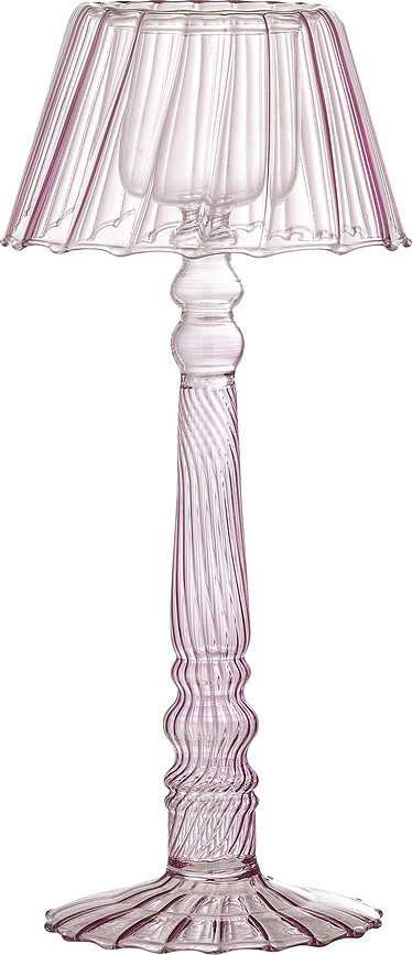Cisco Photophore pour bougie chauffe-plat, 23,5 cm, rose