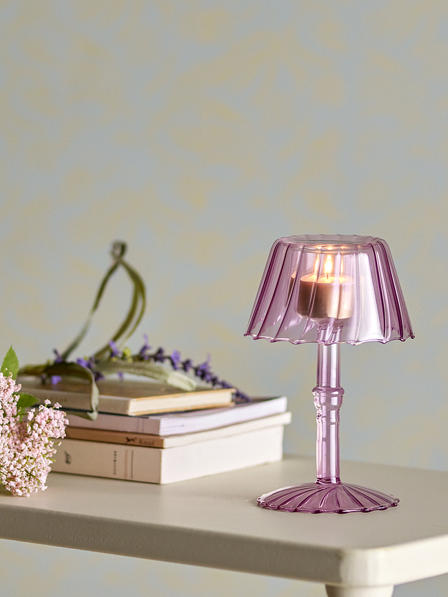 Cisco Svečnik za čajne svečke, 18 cm, roza