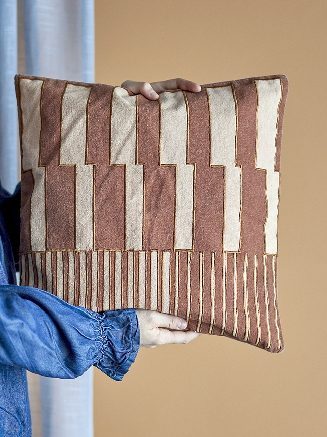 Cojín decorativo Cowes, 40 cm, marrón