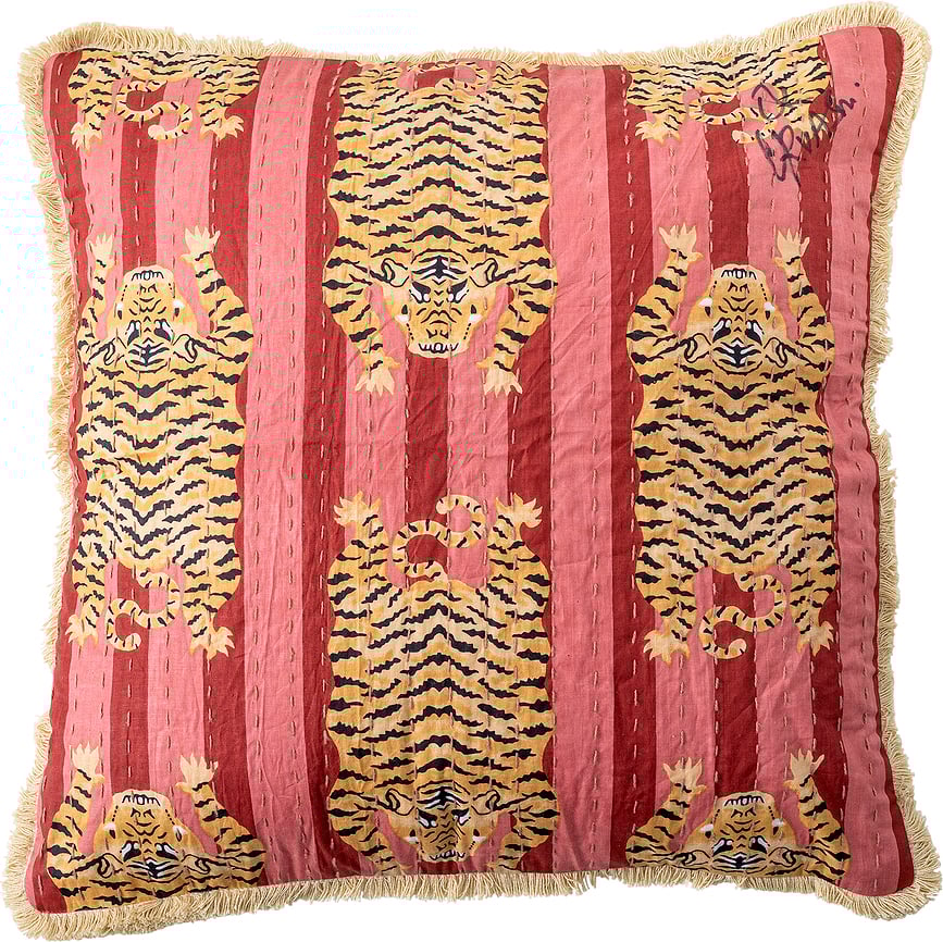 Cojín decorativo Poirino, 45 x 45 cm, rosa