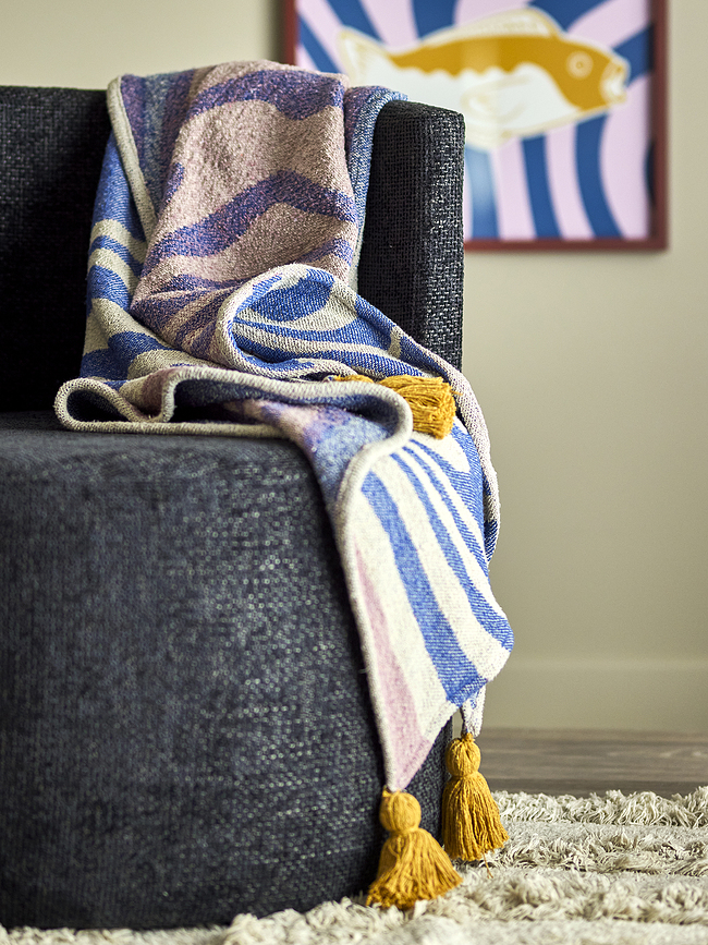 Couverture Arlie 130 x 160 cm, bleue