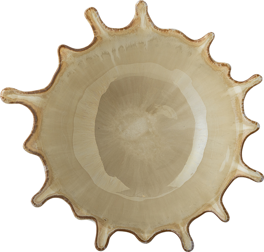 Cuenco decorativo Alcott, 900 ml, blanco y amarillo