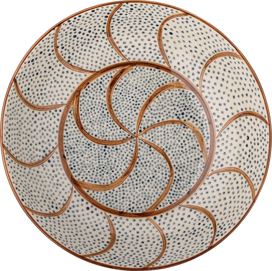 Cuenco Heikki, 32 cm, marrón y azul