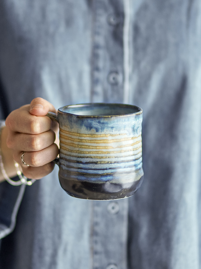 Deana Tasses 380 ml, bleues, Lot de 2