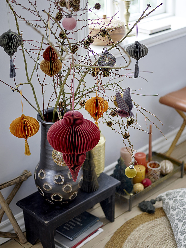 Adorno Colgante Sagalin 514, diseño de pájaro, marrón