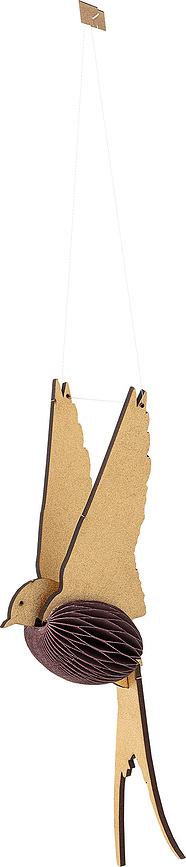 Decoración colgante Pájaro Sagalin, marrón