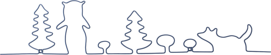 Decoración de Pared de metal Bloomingville Mini, diseño bosque