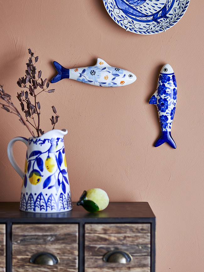 Décoration murale Dunne I poissons, lot de 2