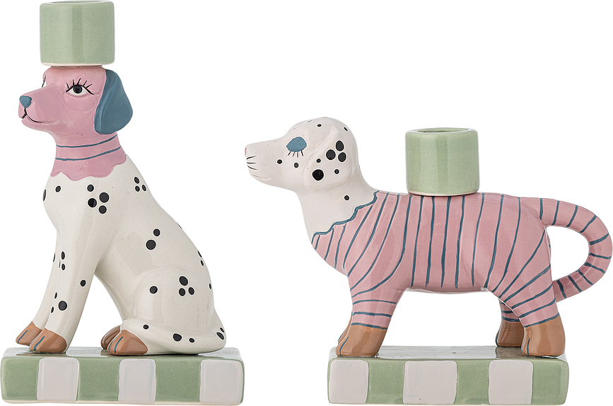 Doglie Bougeoirs pour bougies classiques, Lot de 2