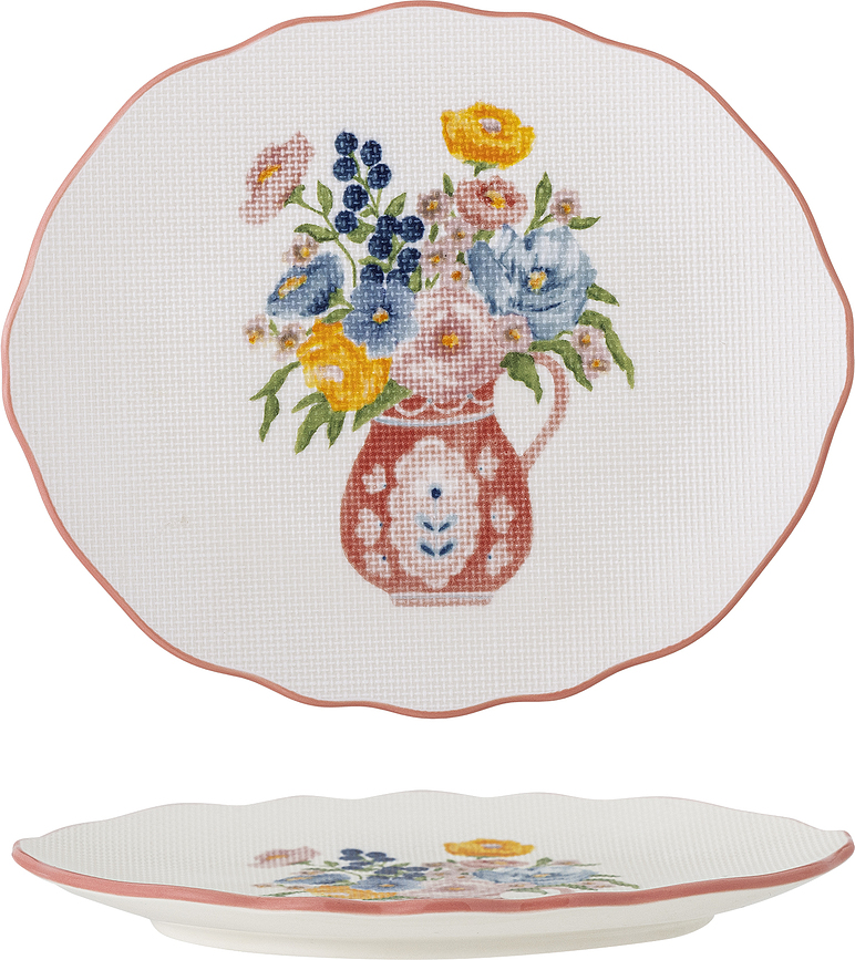 Dorothy Krožnik za zajtrk, 20 cm, belo-moder