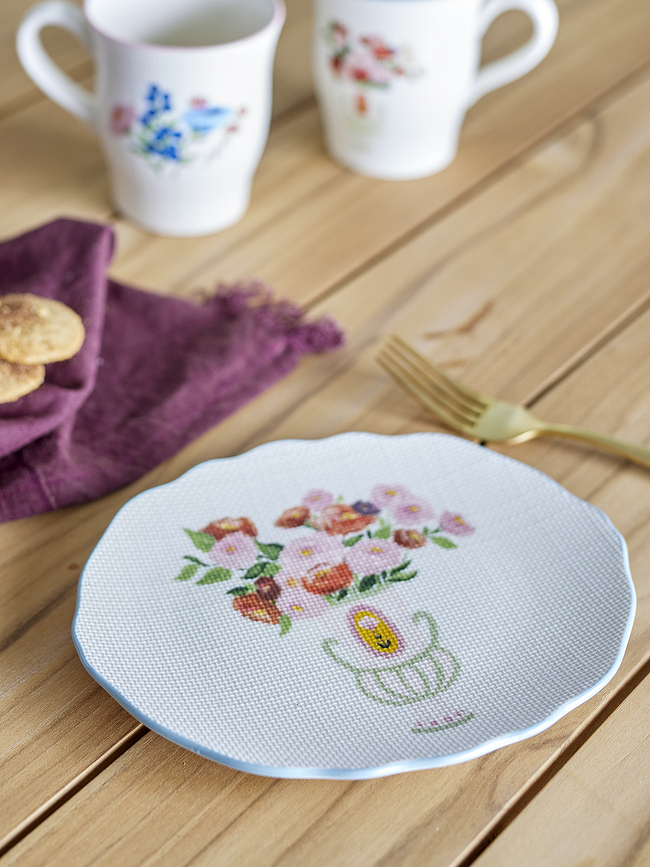 Dorothy Tanjur za doručak 20 cm bijelo-plavi