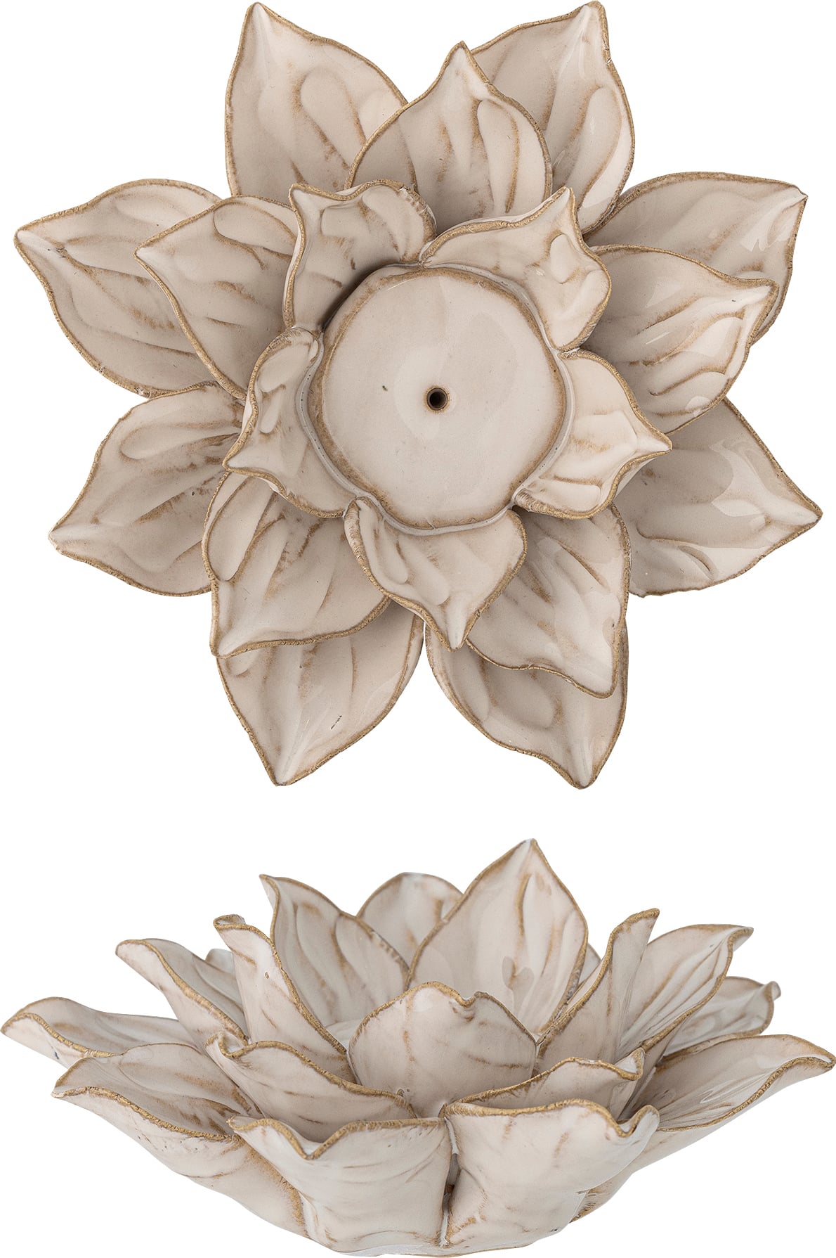 Eira Kerzenhalter für Teelichter 13 cm beige