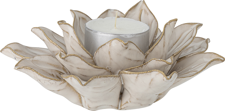 Eira Photophore pour bougie chauffe-plat, 13 cm, beige