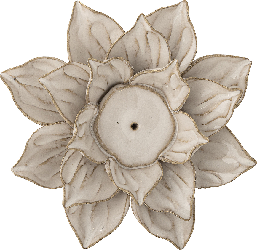 Eira Photophore pour bougie chauffe-plat, 13 cm, beige