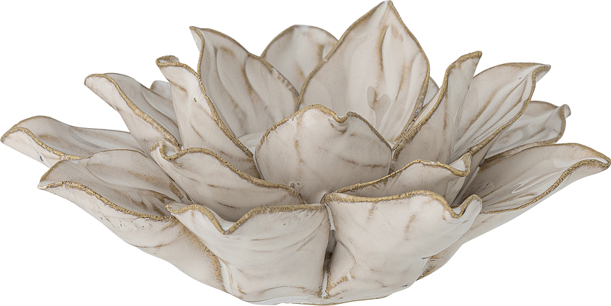 Eira Photophore pour bougie chauffe-plat, 13 cm, beige