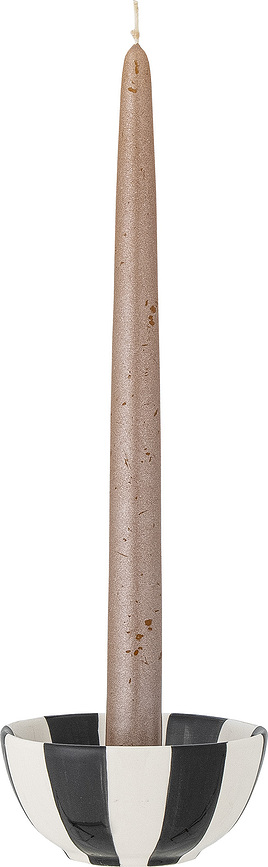 Eja Bougeoir pour bougie classique, blanc et marron