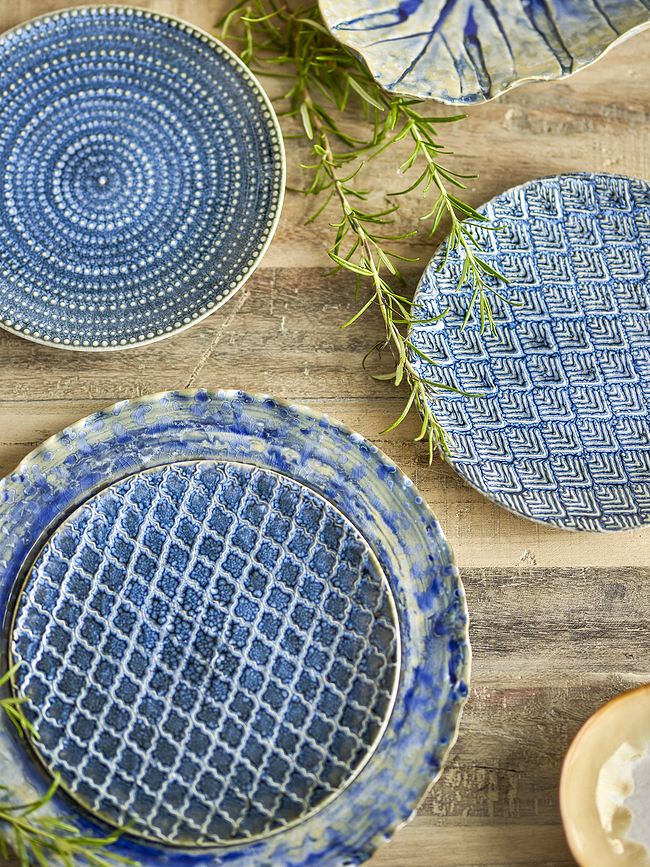 Elanor Krožniki za zajtrk, 21 cm, črno-zlati, 3 kosi