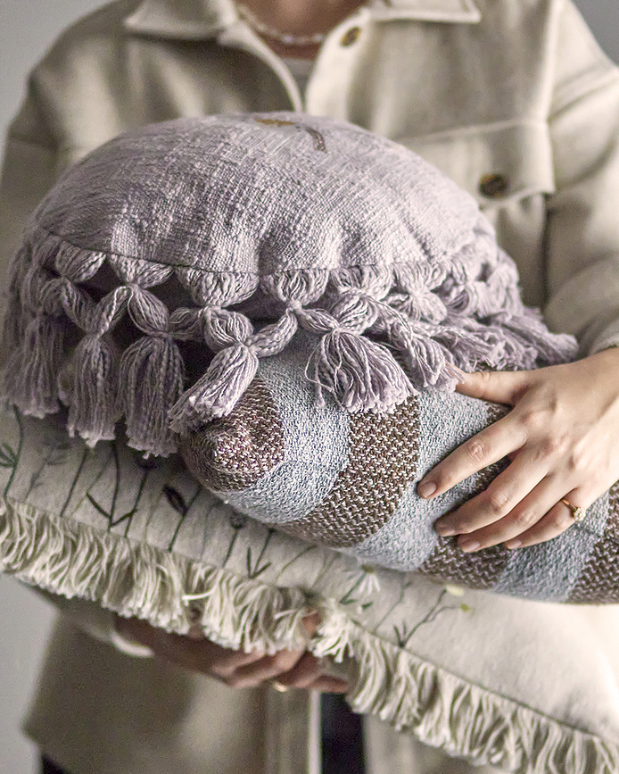 Elinna Coussin Décoratif, jaune